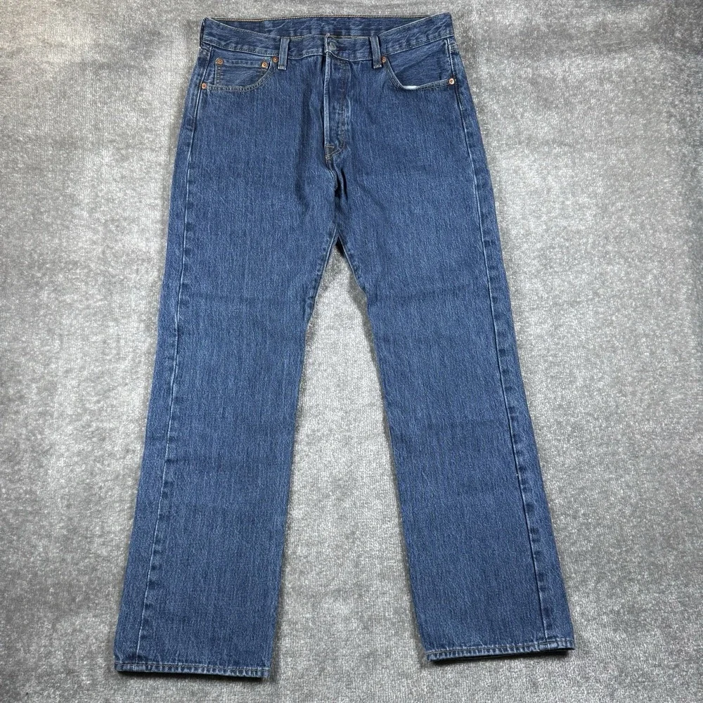 Levi's 501 Jeans Men's 35x32 Blue Denim Original Straight Fit